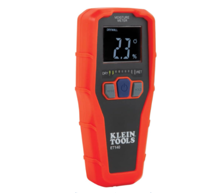 Medidor de umidade Klein Tools ET140, usado na vistoria